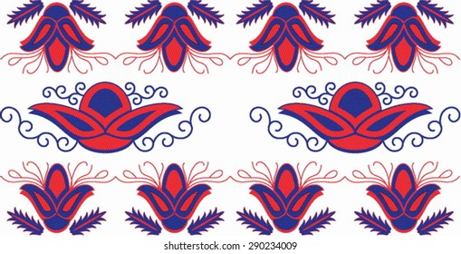 Beautiful hungarian folk art motif
