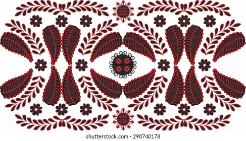 Beautiful hungarian folk art motif