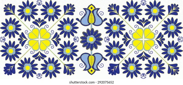 Beautiful hungarian folk art motif