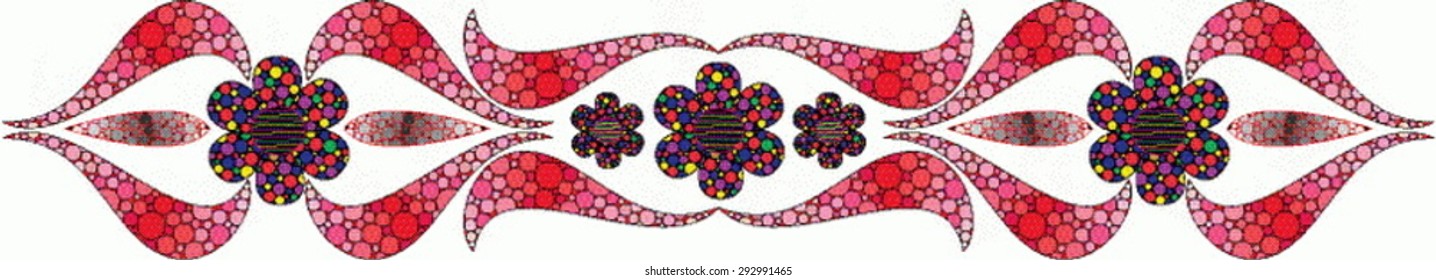 Beautiful Hungarian folk art motif