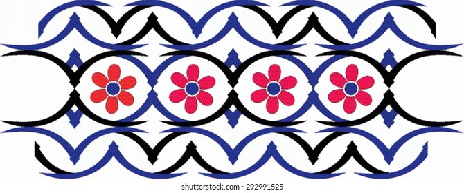 Beautiful Hungarian folk art motif
