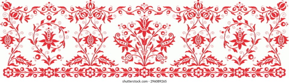 Beautiful hungarian folk art motif