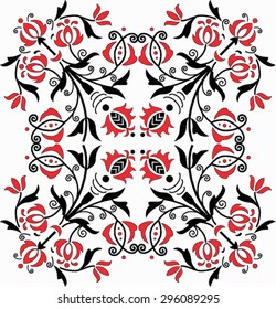 Beautiful hungarian folk art motif