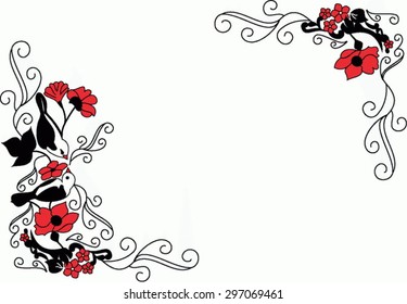 Beautiful hungarian folk art motif