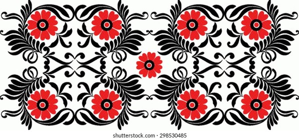 Beautiful hungarian folk art motif