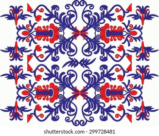 Beautiful hungarian folk art motif