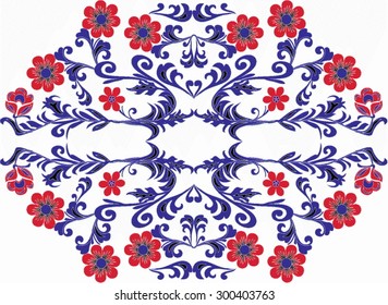 Beautiful Hungarian folk art motif