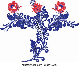 Beautiful Hungarian folk art motif