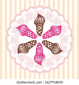 Beautiful ice cream. Vector illustration