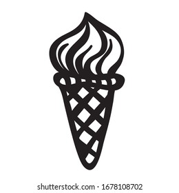 Beautiful ice cream. Vector illustration