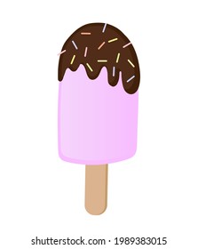 Hermoso helado. Vector. Aislado del fondo
