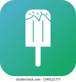 Beautiful Ice lolly Glyph Vector Icon
