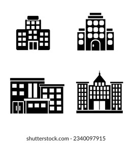 the beautiful icon buildings vector