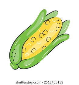 Beautiful icon of corn ready to use, healthy food