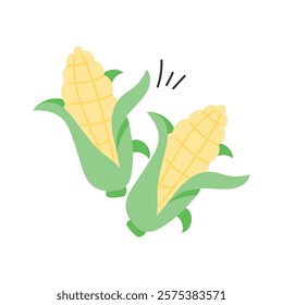 Beautiful icon of corn ready to use, healthy food