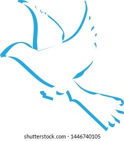 
Beautiful icon of a beautiful dove shadow