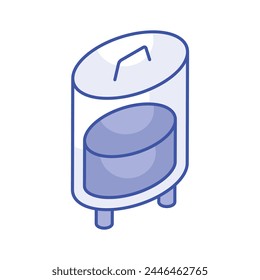 Un hermoso icono de diseño de goteo en estilo isométrico de moda, para uso premium