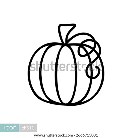 A beautiful icon of a pumpkin, a key symbol of the harvest season and Thanksgiving. Ideal for holiday designs, this icon represents warmth, abundance, and autumn cheer.