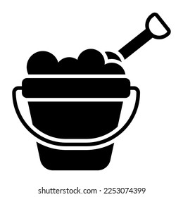 Eine schöne Ikone aus Sandpagel, Vektordesign eines Sandbuckels