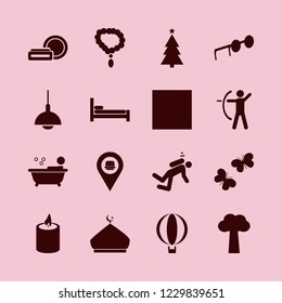 beautiful icon. beautiful vector icons set christmas tree, butterflies, balloon and person in bath