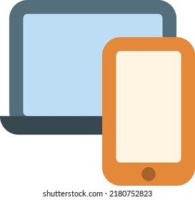 Beautiful icons minimal style designed concept of Mobile Mockups