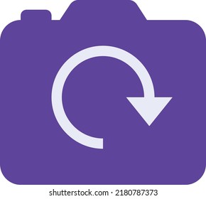 Beautiful icons minimal style designed concept of rotating camera 