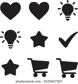 Beautiful icons set designs and art 
