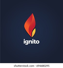 Beautiful Ignite Fire Logo Symbol Icon