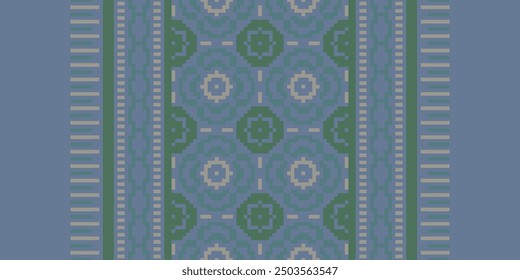 Beautiful ikat ethnic pattern. Seamless pattern in tribal, folk embroidery, and Mexican style; Abstract ethnic Aztec art. Geometric seamless pattern in tribal.