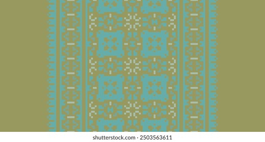 Beautiful ikat ethnic pattern. Seamless pattern in tribal, folk embroidery, and Mexican style; Abstract ethnic Aztec art. Geometric seamless pattern in tribal.