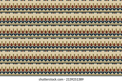 Hermoso patrón étnico de ikat sin fisuras tradicional. Estilo a rayas peruanas. Diseño para fondo, papel pintado, ilustración, textil, tela, ropa, batik, alfombra, bordado.