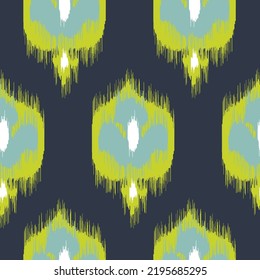 Beautiful ikat pattern for creating fashion clothes and for using in decoring home interior. Uzbekistan culture. Digital textile patterns. 