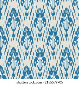 Hermoso patrón de ikat - el patrón tradicional de tela de seda utilizado en la industria de la moda y la decoración interior del hogar. Batik. Cultura de Uzbekistán.

