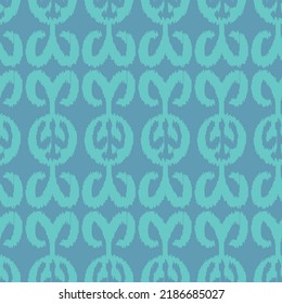 Beautiful ikat pattern - traditional silk fabric pattern used in the fashion industry and home interior decor. Batik. Uzbekistan culture.