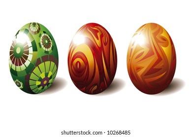 Beautiful illustrated easter eggs