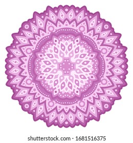 Beautiful illustration with abstract pink pattern isolated on the white background