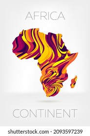 Beautiful illustration of the African continent. For advertisements, leaflets, banners. Vector format.