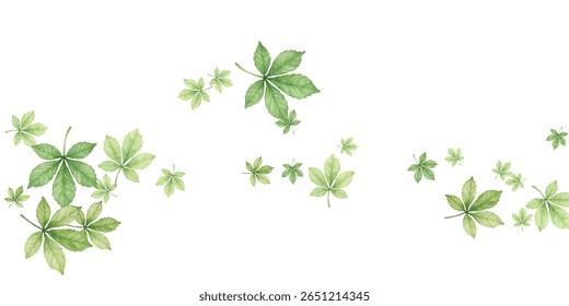 Bela ilustração de folhas de outono em várias cores e formas, perfeito para desenhos sazonais, convites e decorações. Captura a essência da queda com padrões de folhas vibrantes e detalhados.