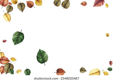 Hermosa ilustración de hojas de otoño en tonos vibrantes, perfecto para diseños de temporada, proyectos de temática natural y fondos artísticos. Añade un toque de belleza natural y elegancia a tu trabajo.