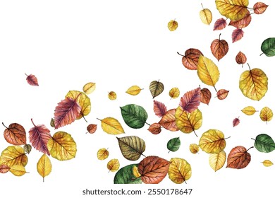 Hermosa ilustración de hojas de otoño en tonos vibrantes, perfecto para diseños de temporada, proyectos de temática natural y fondos artísticos. Añade un toque de belleza natural y elegancia a tu trabajo.