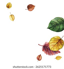 Beautiful illustration of autumn leaves in vibrant shades, perfect for seasonal designs, nature-themed projects, and artistic backgrounds. Add a touch of natural beauty and elegance to your work.