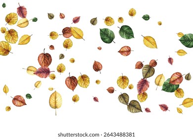 Beautiful illustration of autumn leaves in vibrant shades, perfect for seasonal designs, nature-themed projects, and artistic backgrounds. Add a touch of natural beauty and elegance to your work.