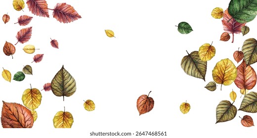 Beautiful illustration of autumn leaves in vibrant shades, perfect for seasonal designs, nature-themed projects, and artistic backgrounds. Add a touch of natural beauty and elegance to your work.