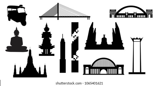 Beautiful illustration of Bangkok's landmarks.