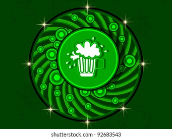 Beautiful illustration with beer mug for st. Patrick's day and any other occasion. vector