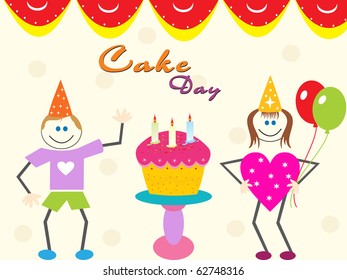 beautiful illustration for birthday party