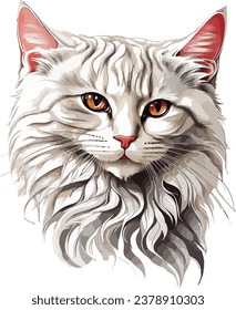 A Beautiful Illustration Cat Vector.