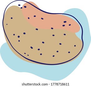 
beautiful illustration with color spot and apple
