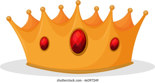 Beautiful illustration of a gold kings crown.