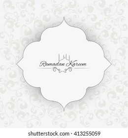 Beautiful illustration or greeting card for ramadan kareem, eps10 